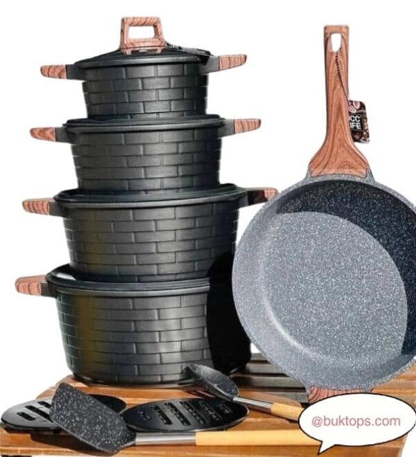 UCC LIFE EcoStone Non-Stick Cookware Set