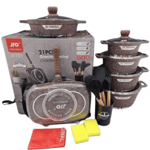 JIO Original Granite Coated Cookware Set (21 Pieces)