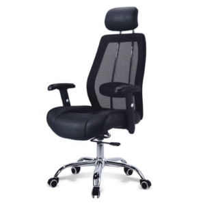 High-Back Executive Audiotium Leather Chair – Black | Model: SK3081