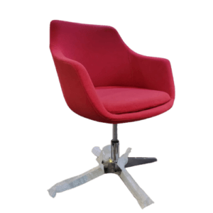 Modern Red Swivel Accent Chair