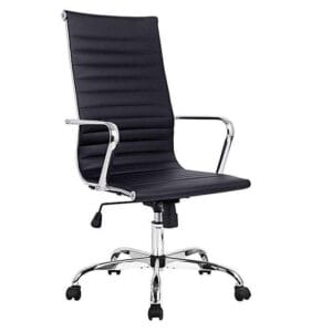 Blaze Black & Chrome High Back Executive Office Chair
