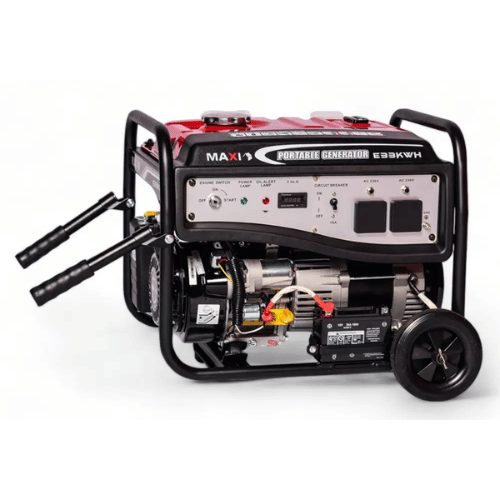 MAXI Generator – 3.3KW / 4KVA, 100% Copper, Electric Start with Wheels and Handles | Model – EK33