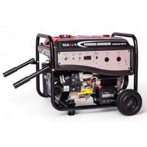 MAXI Generator – 6.5KW / 8.1KVA, 100% Copper, Electric Start with Wheels and Handles | Model –  EK65