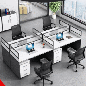 4-Man Workstation Office Cubicle Desk