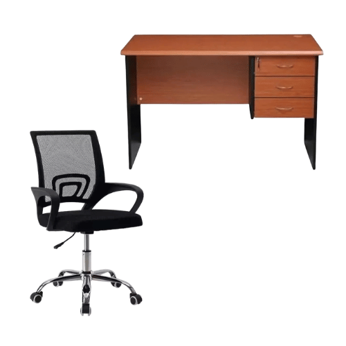 Executive Workspace Essential: 4ft Office Table + Vigor Ergonomic Chair