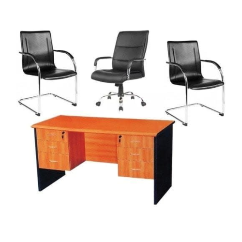 Premium Executive Office Suite (5ft Desk + 107 Swivel Chair + 2 x 601 Visitor Chairs)